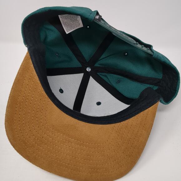 VANS Off The Wall Snapback Hat Green One Size Adjustable Embroidered 6 Panel - Picture 7 of 10